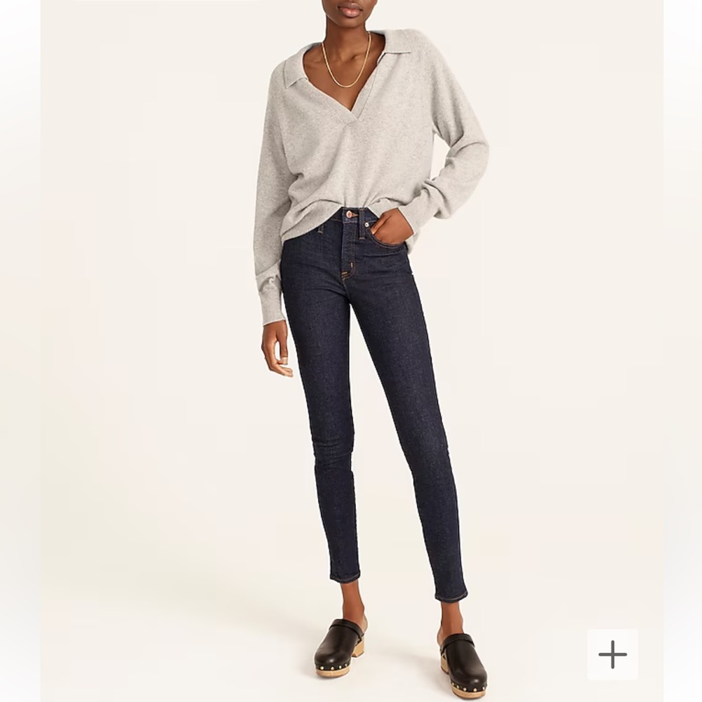 J. Crew “Toothpick” Women’s 25 Midrise Skinny Ankle Dark Wash Denim Jeans